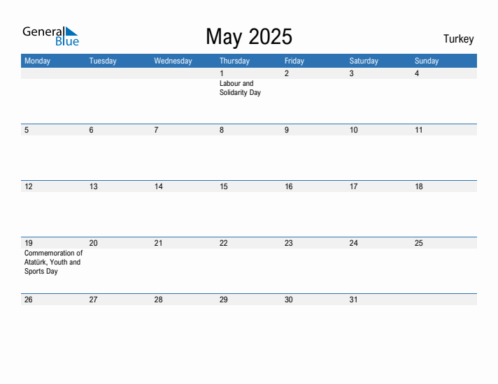 Fillable May 2025 Calendar