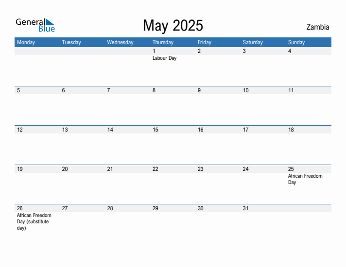 Fillable May 2025 Calendar