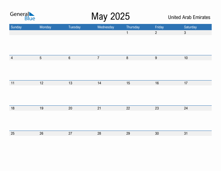 Fillable May 2025 Calendar