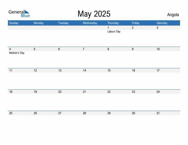 Fillable May 2025 Calendar