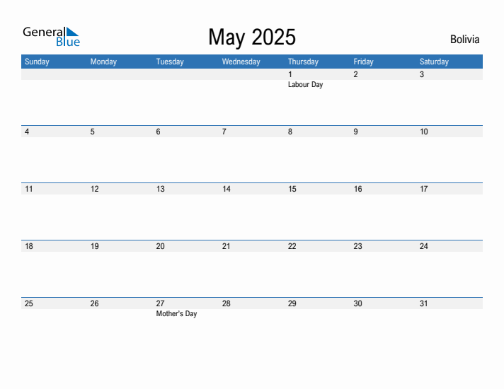 Fillable May 2025 Calendar