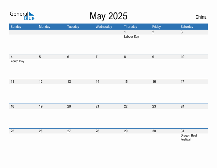 Fillable May 2025 Calendar