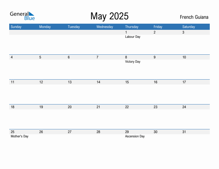 Fillable May 2025 Calendar