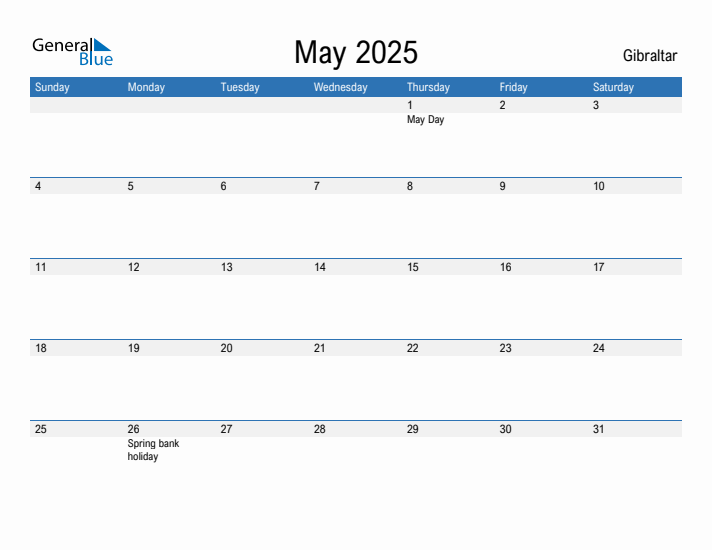 Fillable May 2025 Calendar