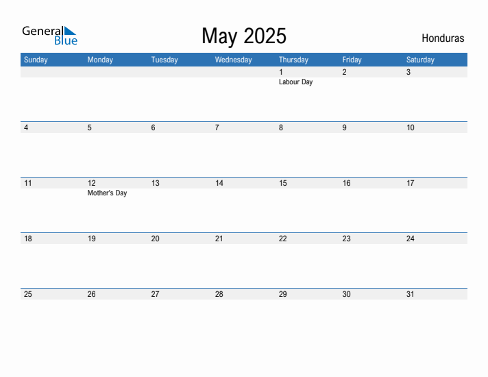 Fillable May 2025 Calendar