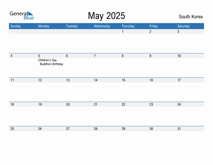 Fillable May 2025 Calendar