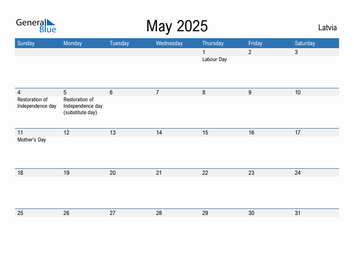 Fillable May 2025 Calendar