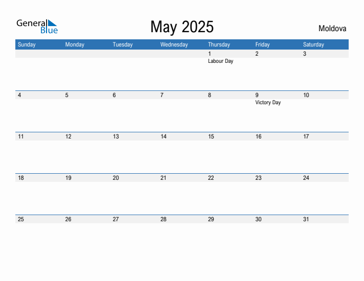 Fillable May 2025 Calendar