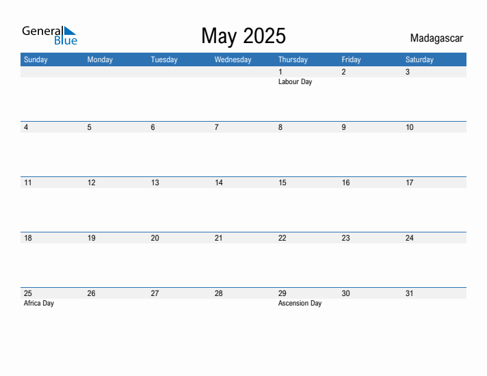 Fillable May 2025 Calendar