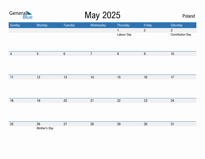 Fillable May 2025 Calendar