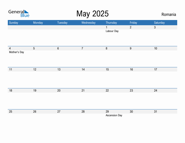 Fillable May 2025 Calendar