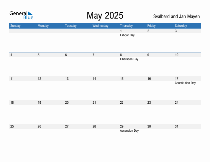 Fillable May 2025 Calendar