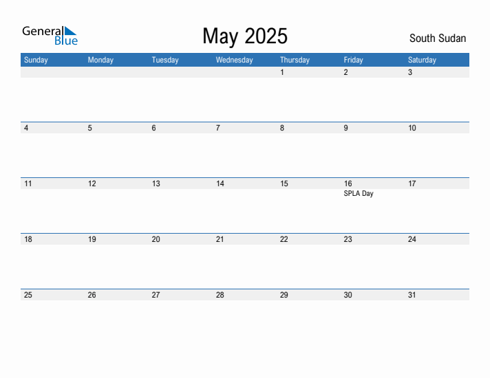 Fillable May 2025 Calendar