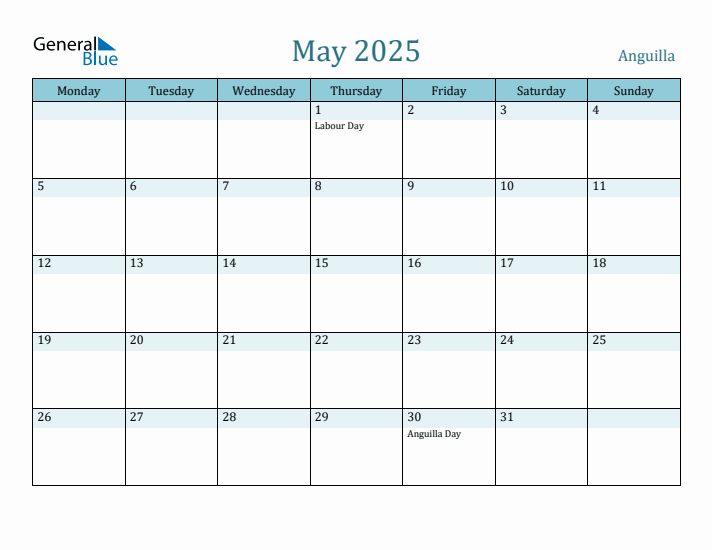 May 2025 Calendar with Holidays