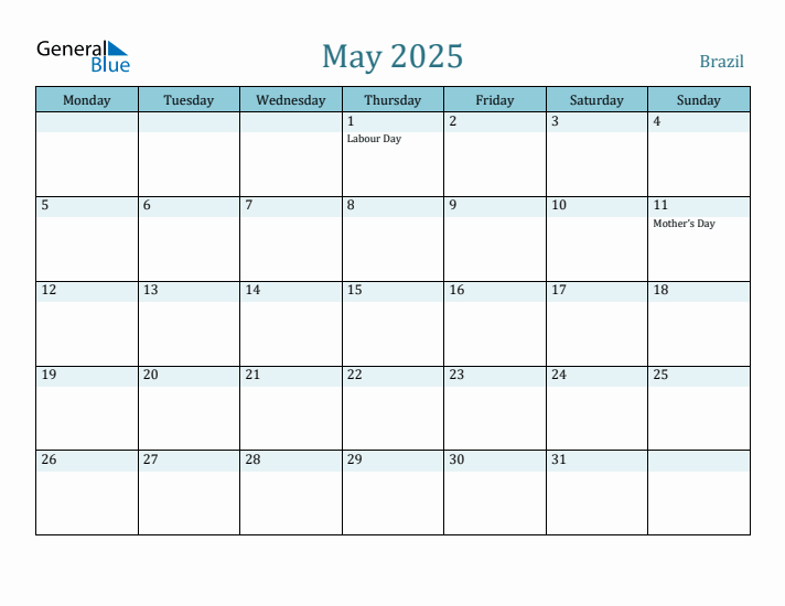 May 2025 Calendar with Holidays