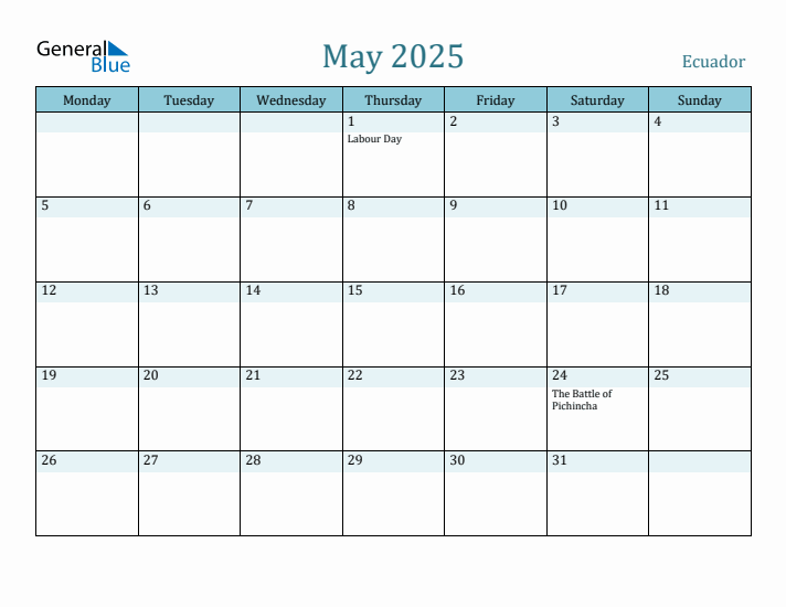 May 2025 Calendar with Holidays