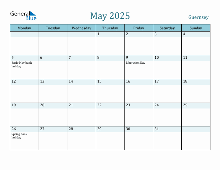 May 2025 Calendar with Holidays