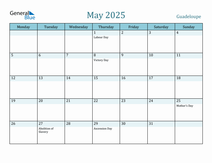 May 2025 Calendar with Holidays