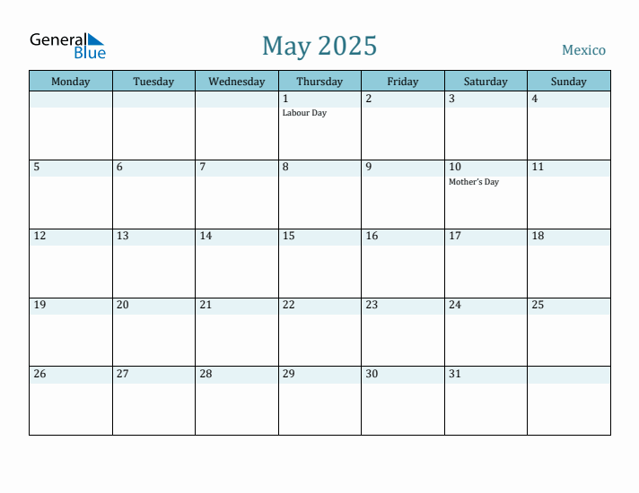 May 2025 Calendar with Holidays