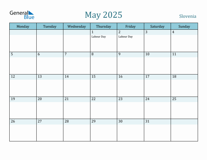 May 2025 Calendar with Holidays