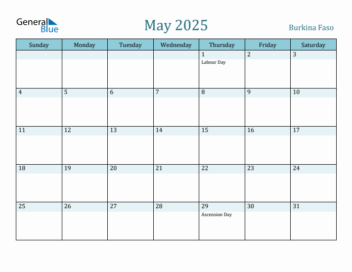 May 2025 Calendar with Holidays