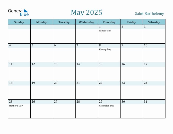 May 2025 Calendar with Holidays