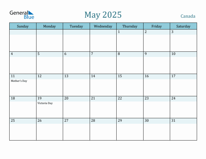 May 2025 Calendar with Holidays