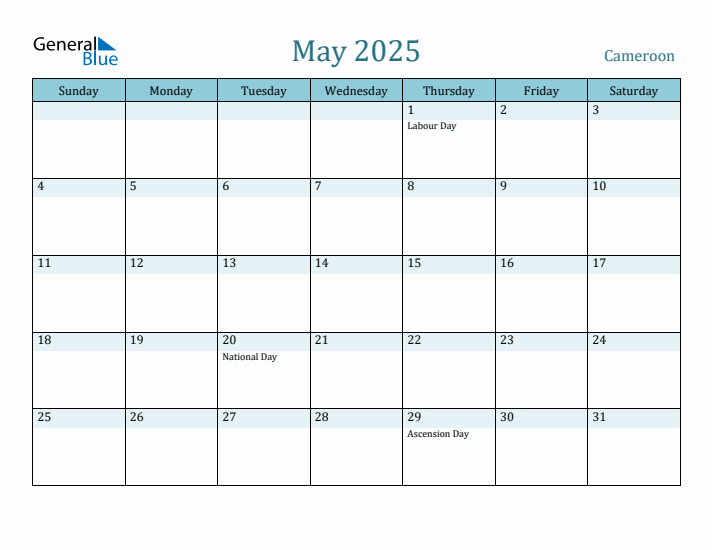 May 2025 Calendar with Holidays