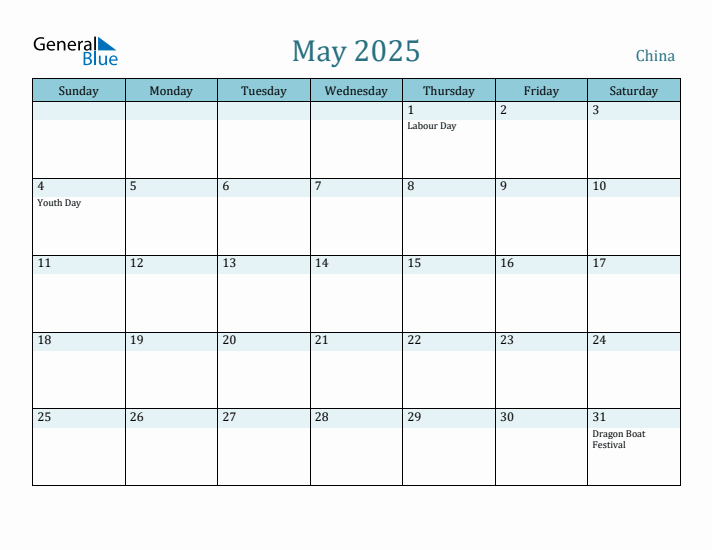 May 2025 Calendar with Holidays