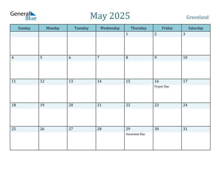 May 2025 Calendar with Holidays