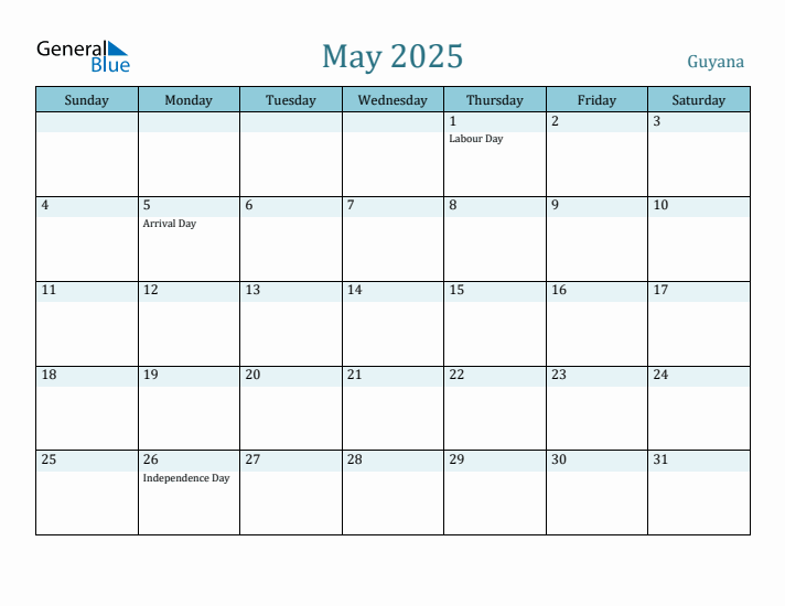 May 2025 Calendar with Holidays