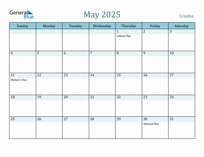 May 2025 Calendar with Holidays