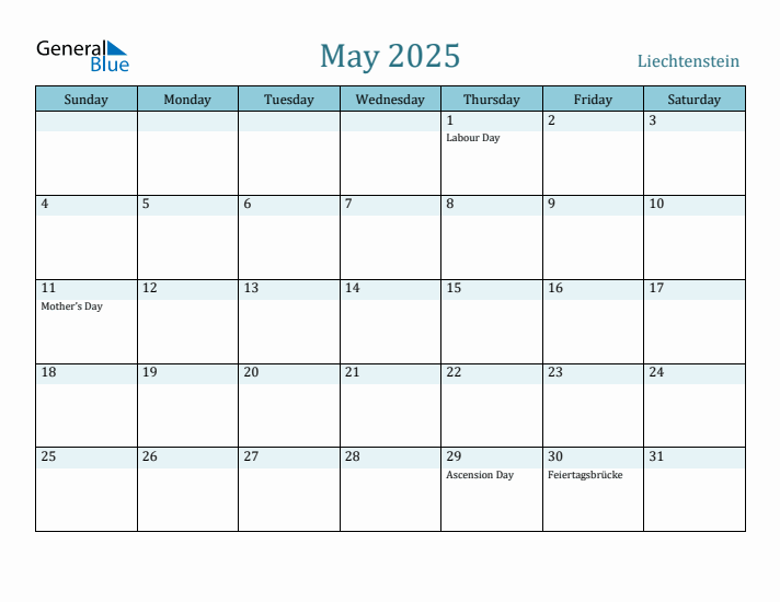 May 2025 Calendar with Holidays