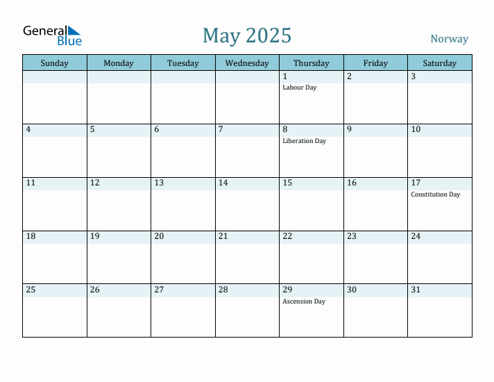 May 2025 Calendar with Holidays