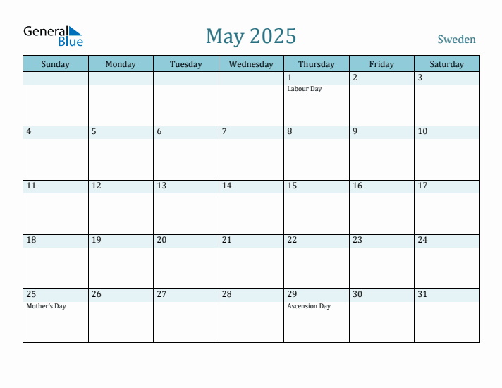 May 2025 Calendar with Holidays