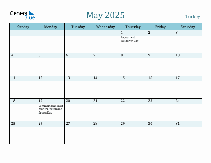 May 2025 Calendar with Holidays