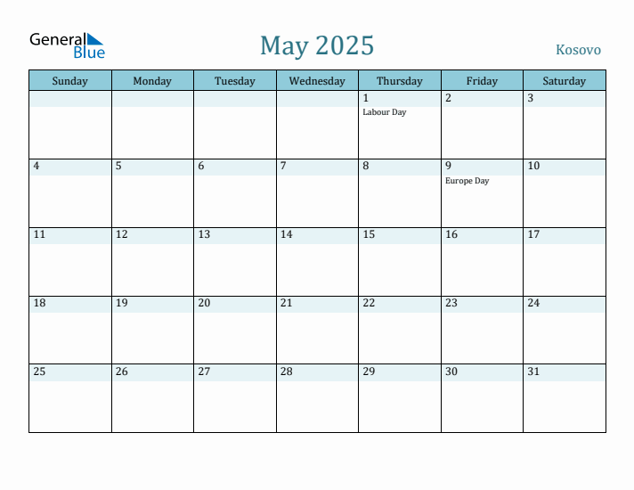 May 2025 Calendar with Holidays