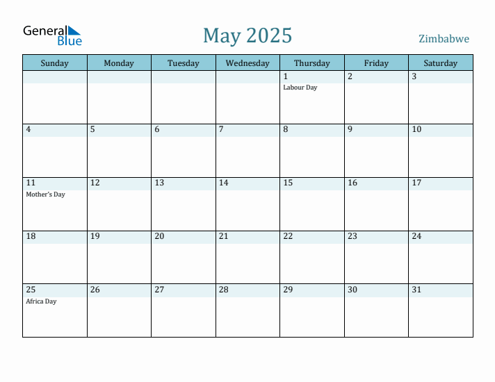 May 2025 Calendar with Holidays