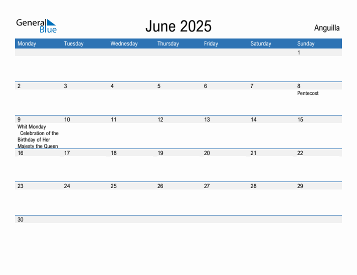 Fillable June 2025 Calendar