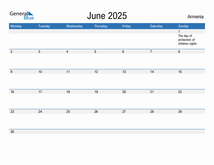 Fillable June 2025 Calendar