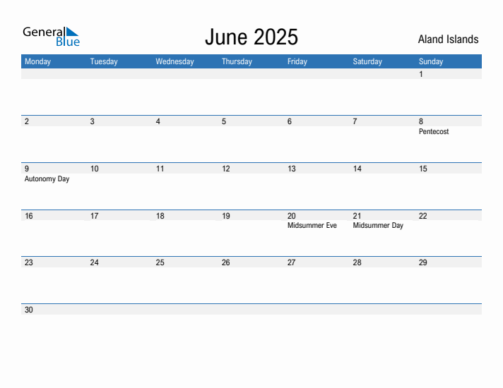 Fillable June 2025 Calendar