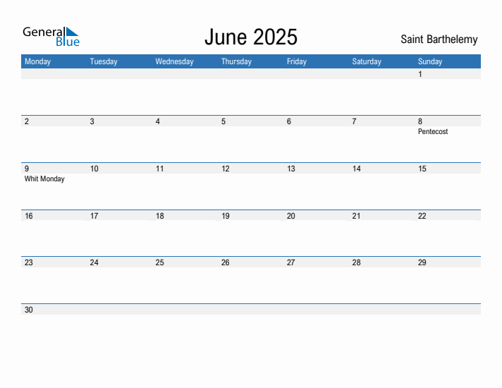 Fillable June 2025 Calendar