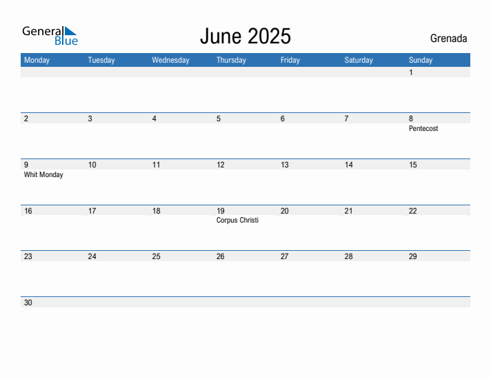 Fillable June 2025 Calendar