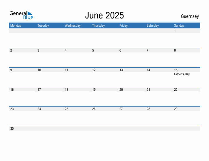 Fillable June 2025 Calendar