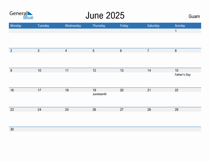 Fillable June 2025 Calendar