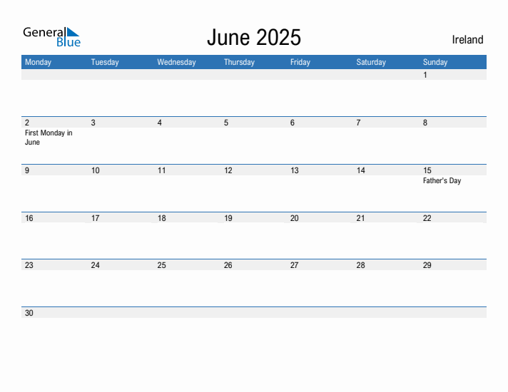 Fillable June 2025 Calendar