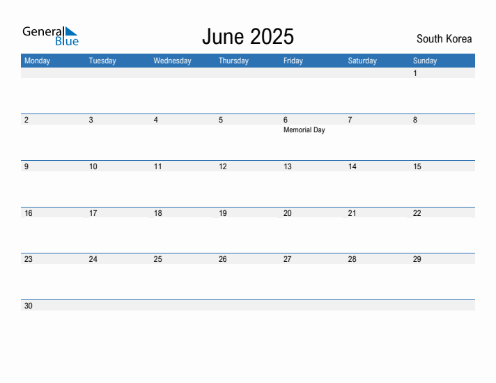 Fillable June 2025 Calendar