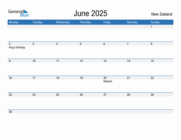 Fillable June 2025 Calendar