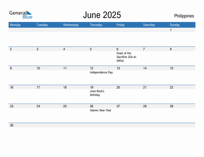 Fillable June 2025 Calendar