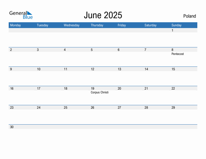 Fillable June 2025 Calendar